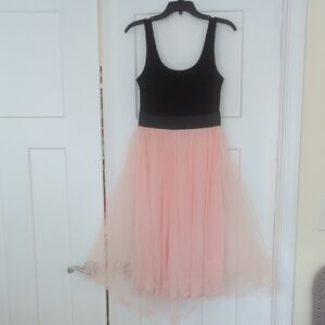 Rue21 Black and Pink Midi Dress